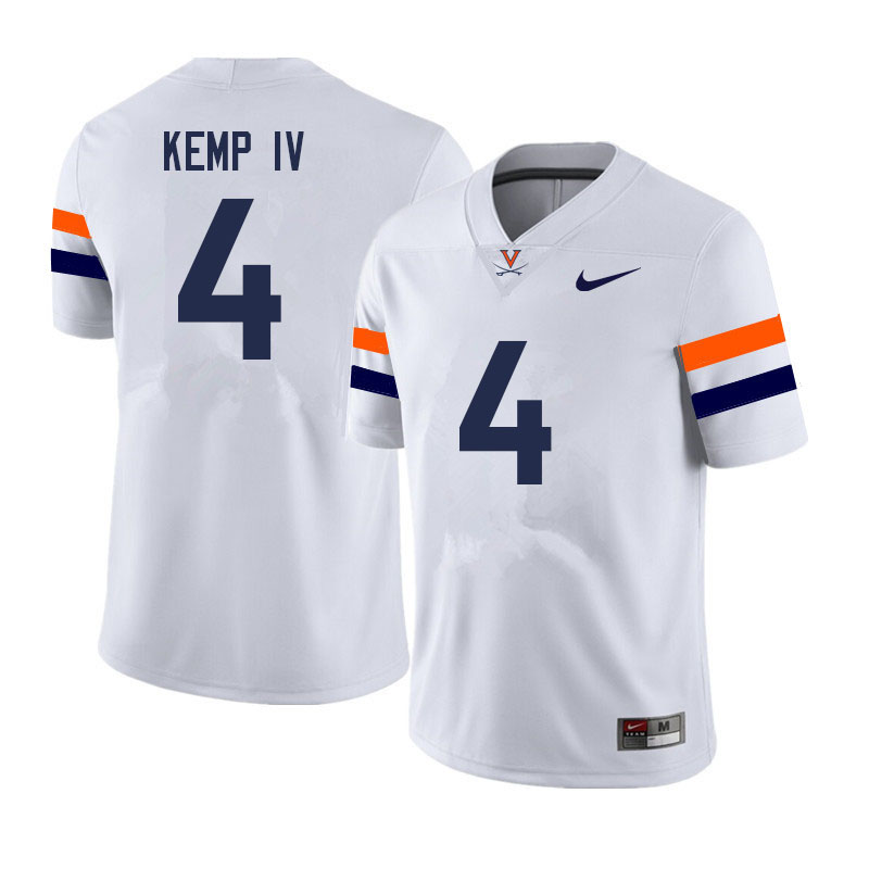 Men #4 Billy Kemp IV Virginia Cavaliers College Football Jerseys Sale-White